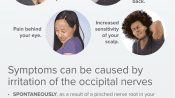 Infographic of Occipital Neuralgia Symptoms Causes and Treatments