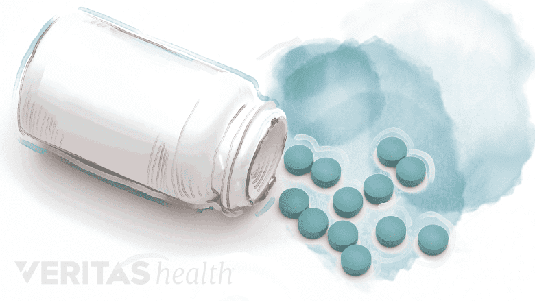 An illustration showing OTC pills.